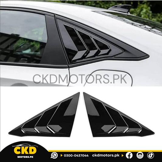 Honda Civic X  Quarter Glass Louver 2017 - 2022