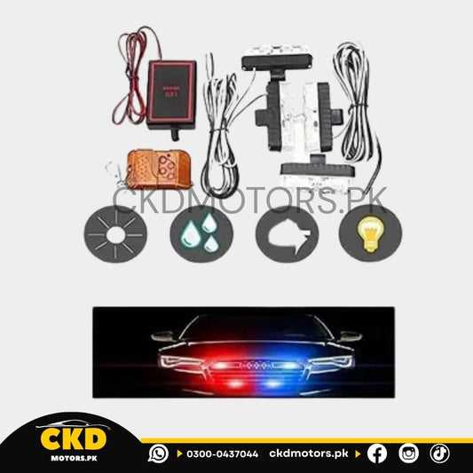 Car Police Flasher Lights With Remote 4pcs