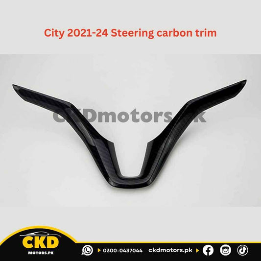 Honda City Carbon Fiber Steering V Trim | 2021-24