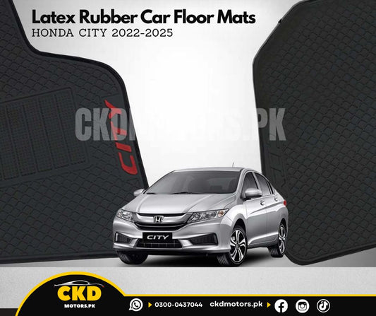 Latex Rubber Floor Mats for Honda City 2022–2025