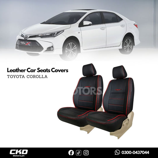 Toyota Corolla X Black Leather Car Seats Covers | 2015-24