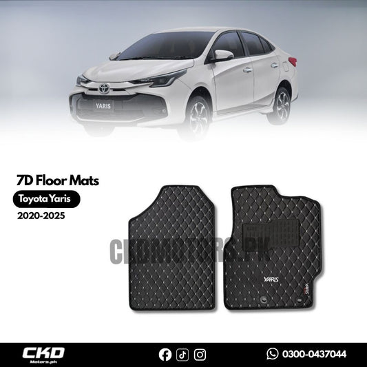 7D Luxury Car Floor Mats For Toyota Yaris 2020-2025
