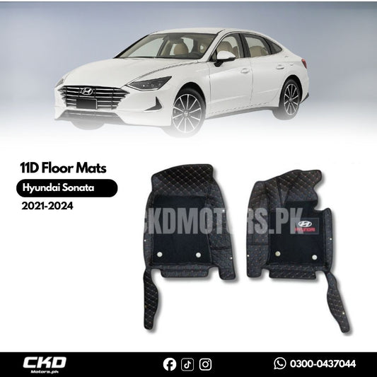 11D Floor Mats For Hyundai Sonata 2021–2024