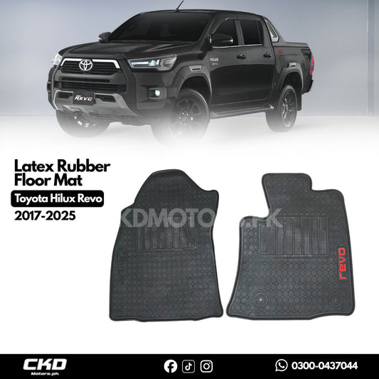 Latex Rubber Floor Mat For Toyota Hilux Revo 2017-2025