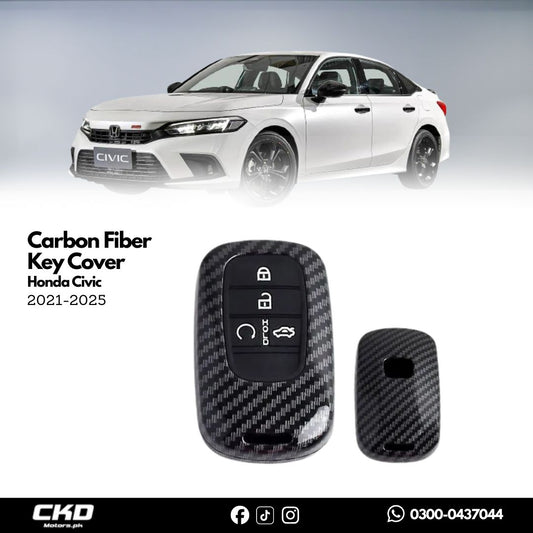 Carbon Fiber Key Cover For Honda Civic 2021-2025