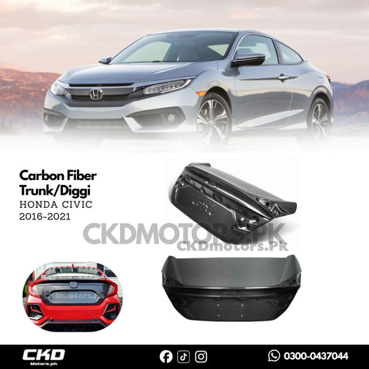 Honda Civic X 2016-2021 Carbon Fiber Trunk/Diggi