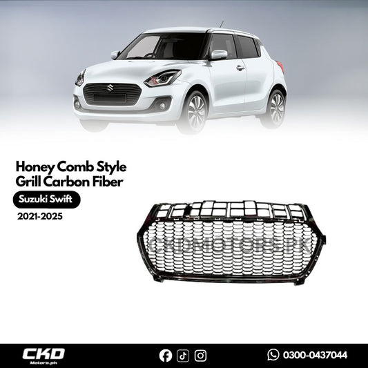 Suzuki swift Honey Comb Style Grill Carbon Fiber 2022-2025