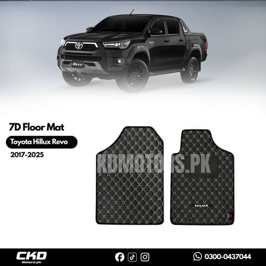 7D Luxury Car Floor Mat For Toyota Hilux Revo 2017-2025