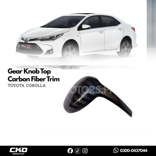 Toyota Corolla 2015-2024 Gear Knob Top Carbon Fiber Trim