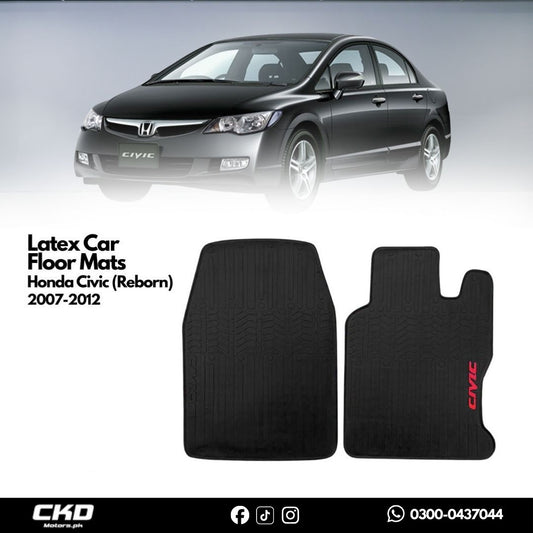Latex Rubber Floor Mats For Honda Civic Reborn 2007-2012