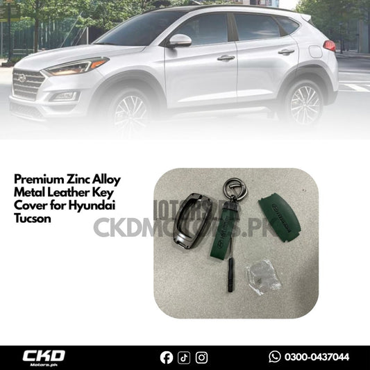 Leather Key Cover for Hyundai Tucson 2020-2024