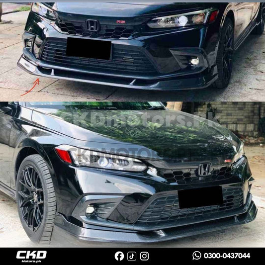 Honda Civic 2022-24 11 Gen Voltex Carbon Fiber Splitter/Canard
