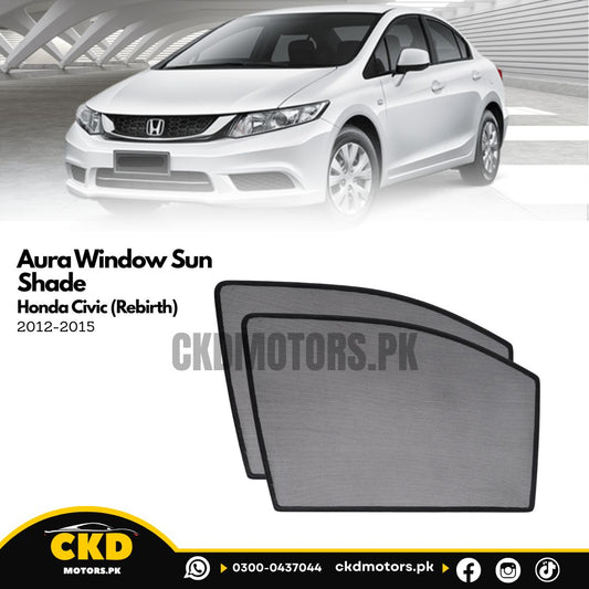 Aura Window Sun Shades For Honda Civic (Rebirth) 2012-2015