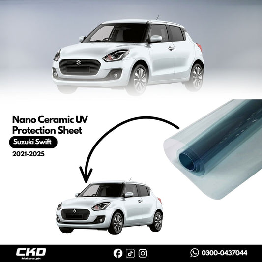 Nano Ceramic UV Protection Film For Suzuki New Swift 2017–2025 Model — Superior UV & Heat Shield