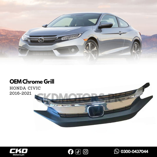 Honda Civic X 2016-2021 OEM Chrome Grill