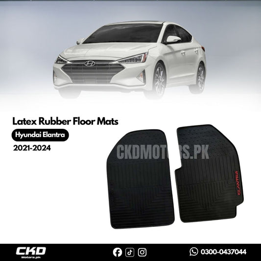 Latex Rubber Floor Mats For Hyundai Elantra 2021-2024