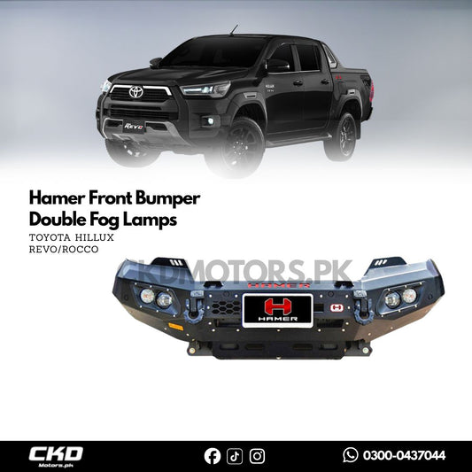 Hamer Front Bumper Double Fog Lamps For Toyota Hilux Revo