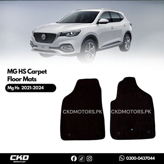 MG HS Black Color Carpet Floor Mats