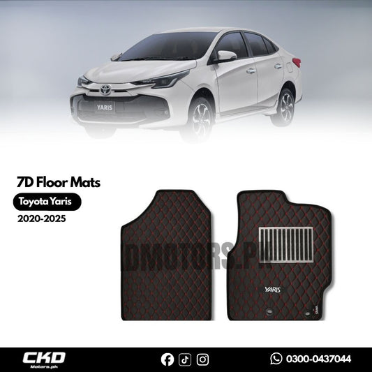7D Luxury Car Floor Mats for Toyota Yaris 2020-2025