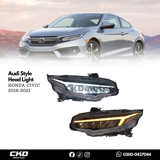Honda Civic X Audi Style Head Light