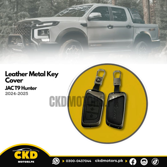 Leather Metal Key Cover For Jac T9 Hunter 2024-2026