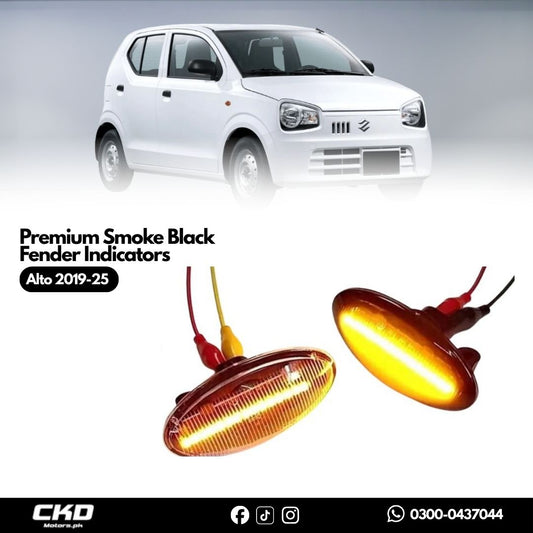 Premium Smoke Black Fender Indicators For Alto 2014-2025