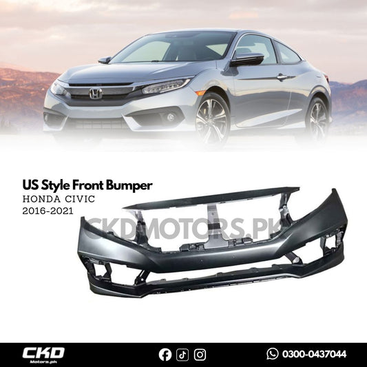 Honda Civic X 2016-2021 US Style Front Bumper
