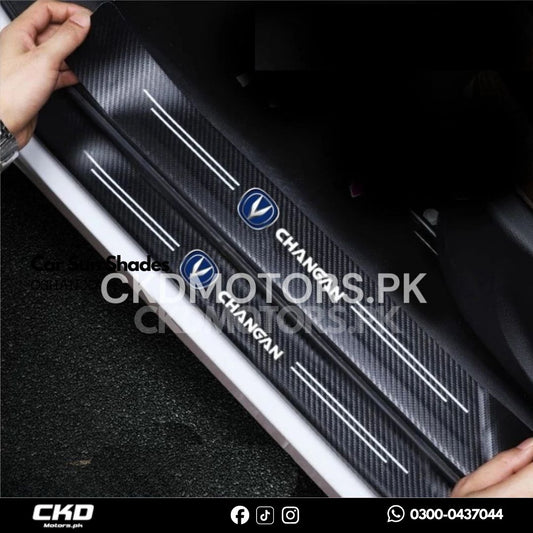 Sill Plate Stickers 4 Pcs Set For Changan Oshan X7 – Stylish Door Entry Protection
