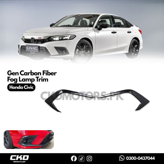 Honda Civic 2022-24 11 Gen Carbon Fiber Fog Lamp Trim