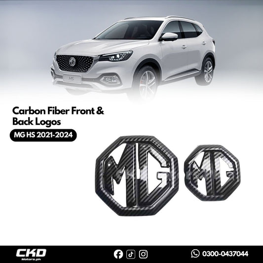 MG HS 2021-24 Carbon Fiber Front & Back Logos