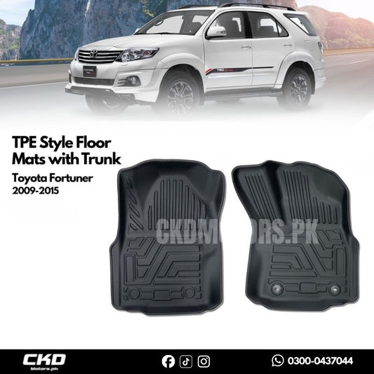 TPE Style Floor Mats with Trunk Mat for Toyota Fortuner 2012-2015