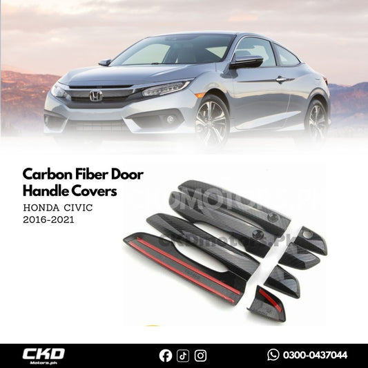 Honda Civic X 2016-21 Carbon Fiber Door Handle Covers