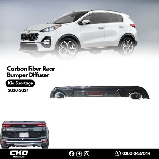 KIA Sportage 2020-24 Carbon Fiber Rear Bumper Diffuser