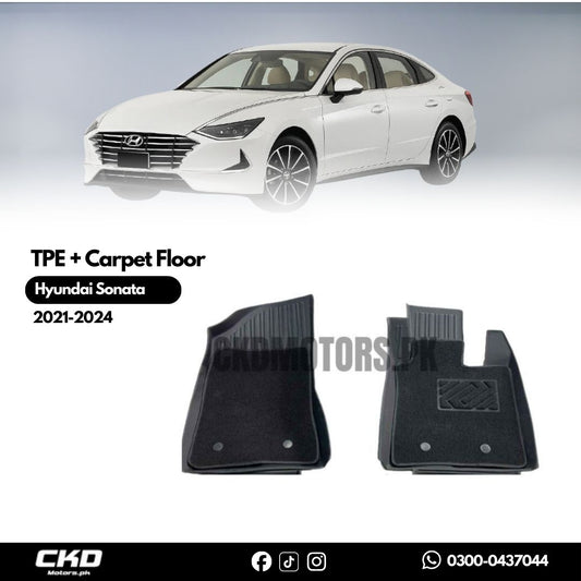 TPE + Carpet Floor Mat for Hyundai Sonata 2021-2024