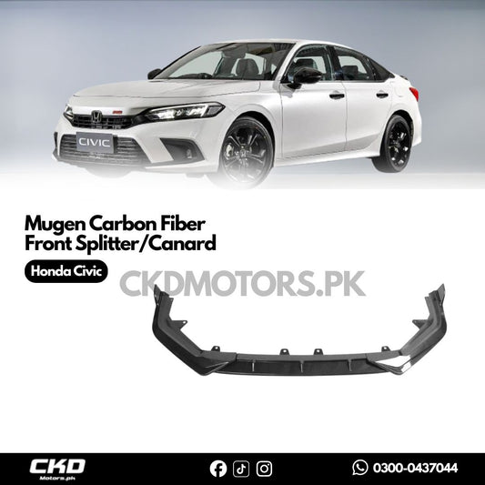 Honda Civic Xi 2022-24 11 gen Mugen Carbon Fiber Front Splitter/Canard