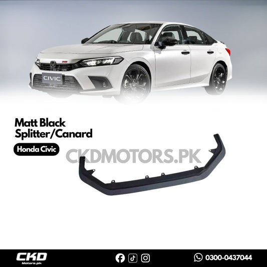 Honda Civic 2022-24 Xi Matt Black Splitter/Canard