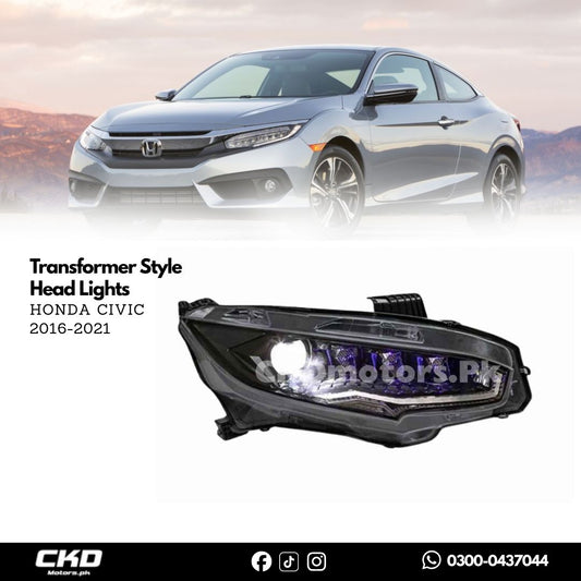Honda Civic X Transformer Style Head Lights | 2016-21