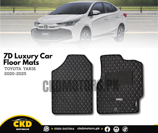 7D Luxury Car Floor Mats For Toyota Yaris 2020-2024
