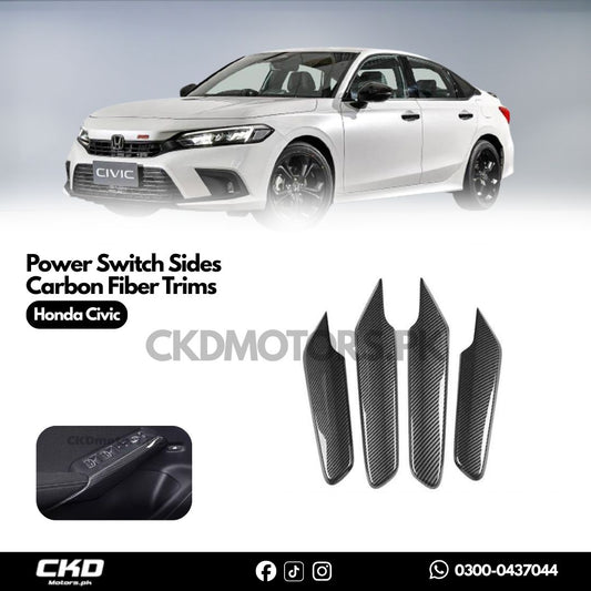 Honda Civic 2022-24 Power Switch Sides Carbon Fiber Trims