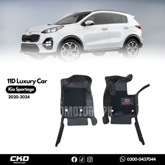 11D Luxury Car Floor Mats for Kia Sportage (2018–2024)