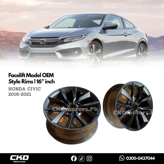 Honda Civic X 2019-21 Facelift Model OEM Style Rims | 16" inch