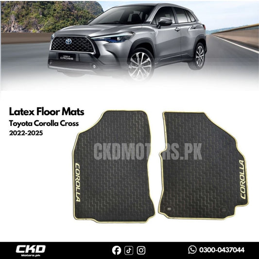 Latex Rubber Floor Mats for Toyota Corolla Cross 2023-2025
