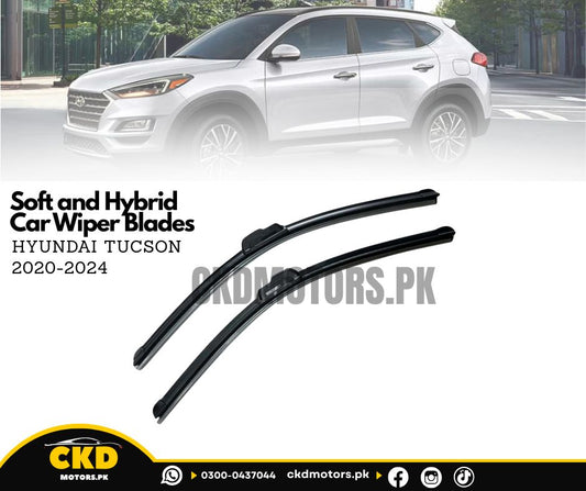 Soft and Hybrid Car Wiper Blades for Hyundai Tucson 2020-2024