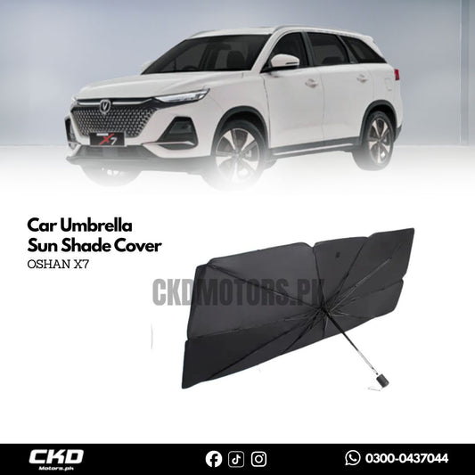 Car Umbrella Sun Shade Cover for Changan Oshan X7 (2022–2025) – Foldable Windshield UV & Heat Protection Shield