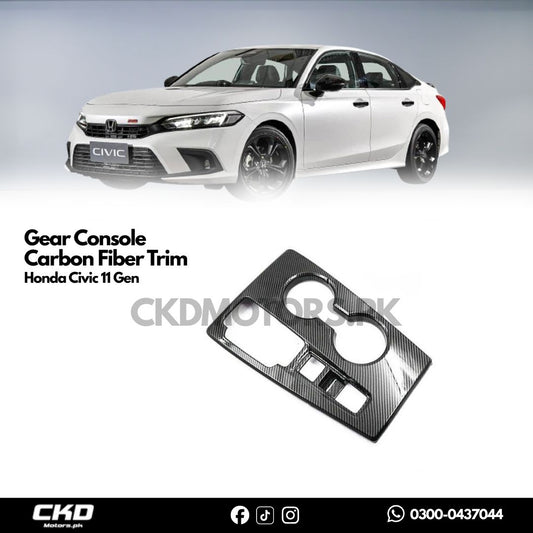 Honda Civic 11 Gen Gear Console Carbon Fiber Trim