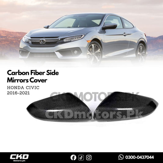 Honda Civic X 2016-21 Carbon Fiber Side Mirrors Cover