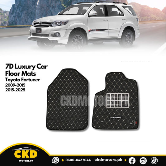 7D Luxury Car Floor Mats For Toyota Fortuner 2012-2015