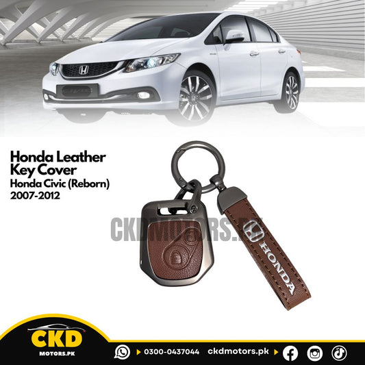Leather Key Cover For Honda Civic Reborn 2009–2012