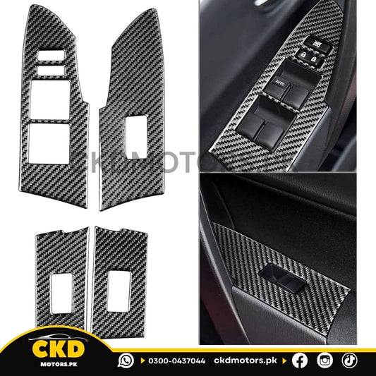 Toyota Corolla Power Window TrimS Carbon Fiber 2014 - 2023