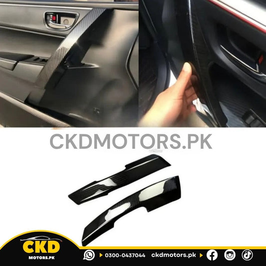 Toyota Corolla X Carbon Fiber Interior Door Handle Panels 2014 - 2023